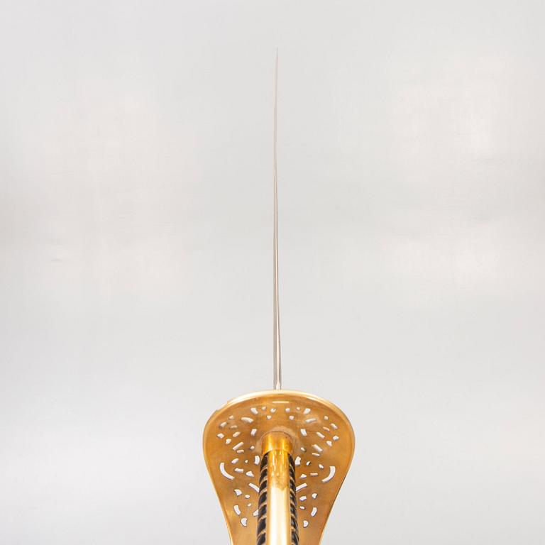 A cavalry officer's sword, 1893 pattern, with scabbard.