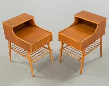 A pair of bedside tables from Ferdinand Lundquist, Gothenburg, ca mid 20th century.