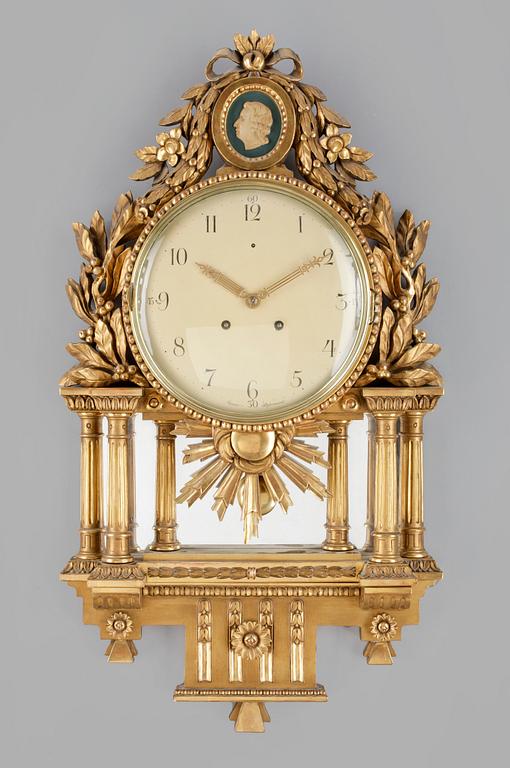 VÄGGPENDYL, gustaviansk stil, märkt Union Stjärnsund, 1900-talets första hälft.