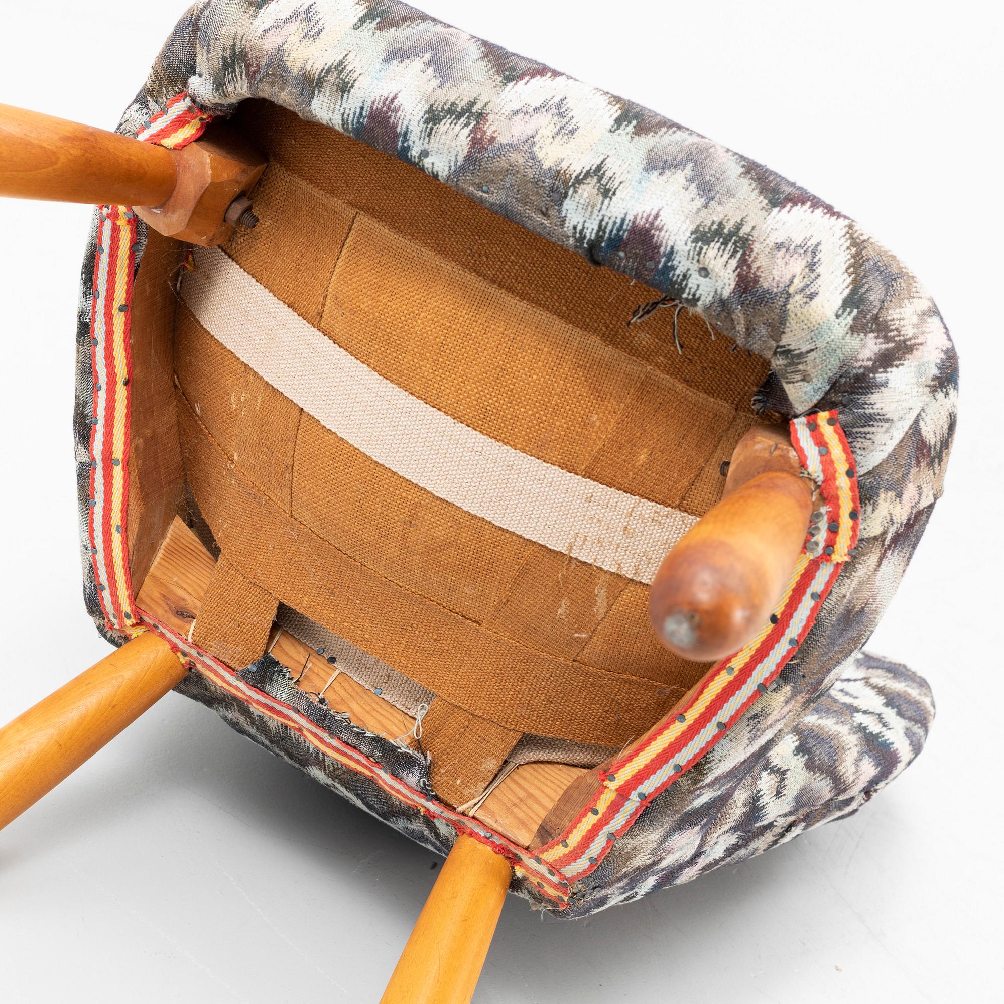 Arnold Madsen, tillskriven, fåtölj ”Muslinge/Clam Chair", 1940/50-tal.