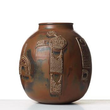 Stig Lindberg, a large stoneware jar, Gustavsberg studio, Sweden 1960.