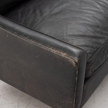 Ib Kofod Larsen, a leather sofa, OPE, Jönköping, Sweden, 1960's.