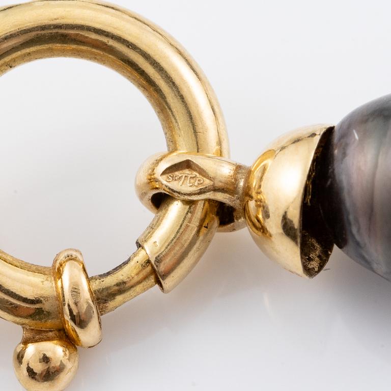 Collier, 18K guld och odlade sötvattenspärlor, Frankrike.