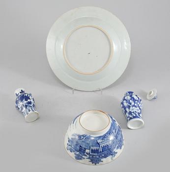 PARTI PORSLIN, 4 delar, Kina, 1700, 1800 och 1900-tal.
