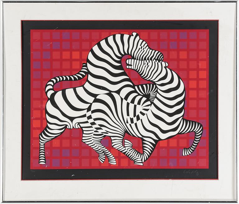 VICTOR VASARELY, serigrafi, sigenard och numrerad 97/275.