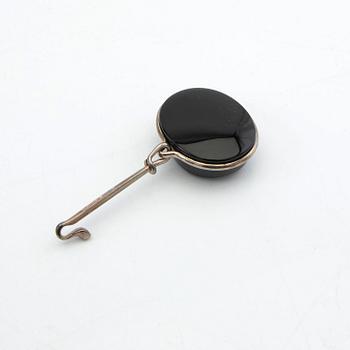 Vivianna Torun Bülow-Hübe, necklace, silver, with two pendants in rock crystal and onyx, by Georg Jensen.