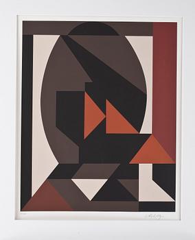 VICTOR VASARELY, Mapp med 10 st färgserigrafi,1989, samtliga signerade och numrerade 93/100.