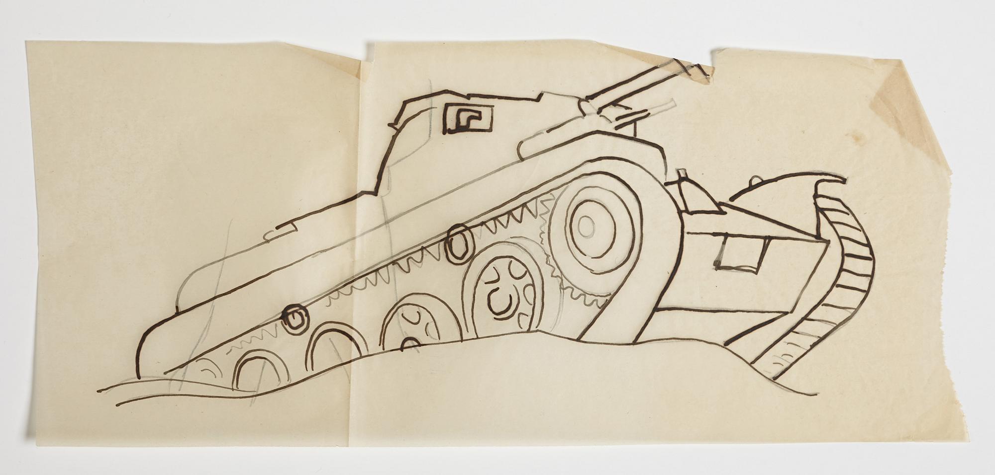 GÖSTA ADRIAN-NILSSON, sketchpad, 1920/30's, by the artist's own hand inscribed GAN with indian ink on the cover.