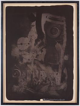 Robert Rauschenberg, lithograph. Signed and numbered 10/42 with white crayon.