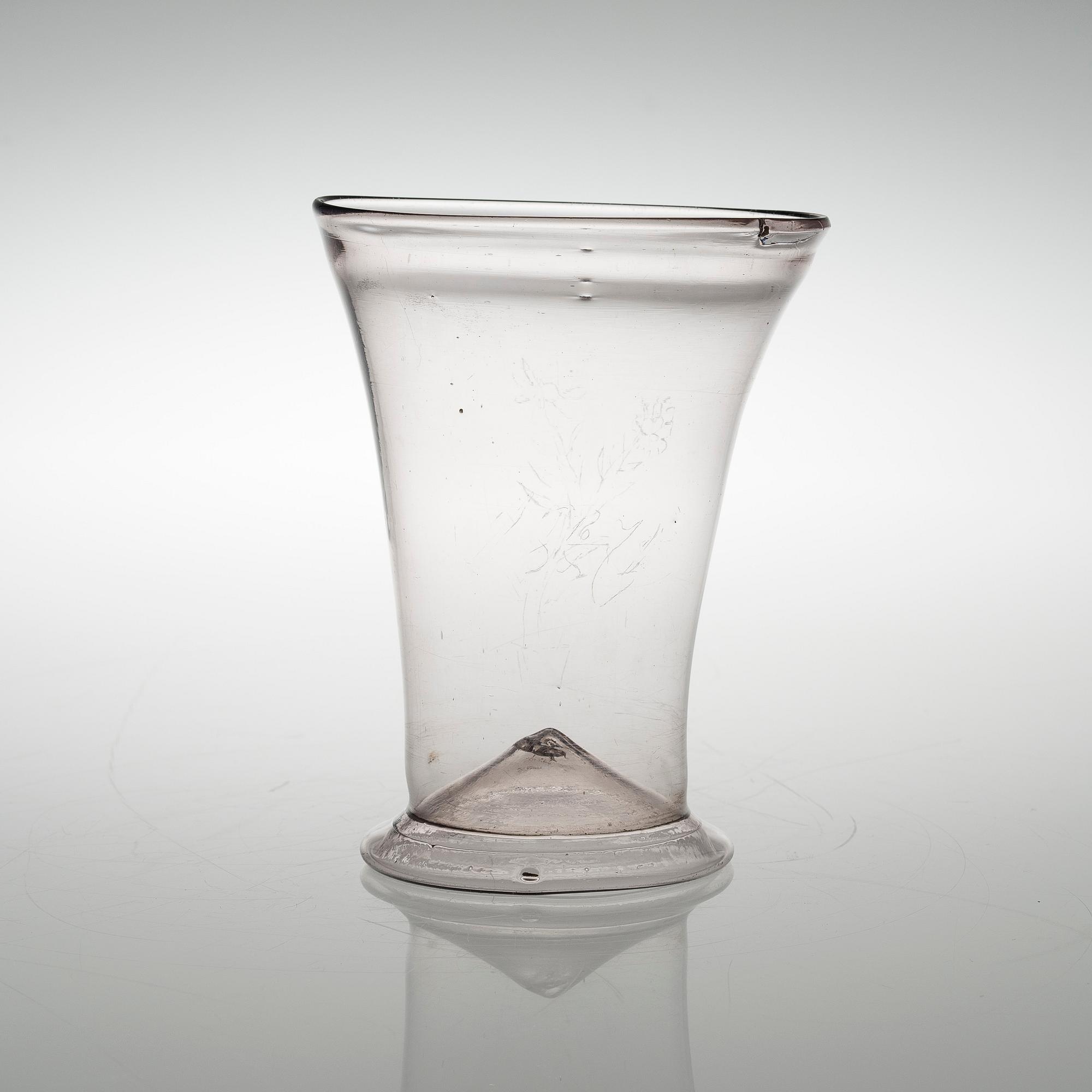 A GLASS BEAKER, late 18th century, probably Finland.