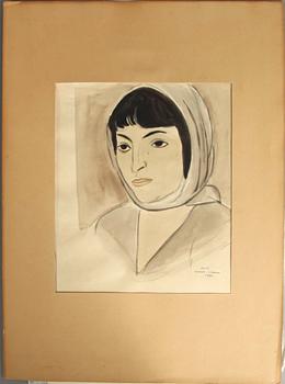 EINAR JOLIN, akvarell, sign. och dat. Kairoun 7 februari 1923.