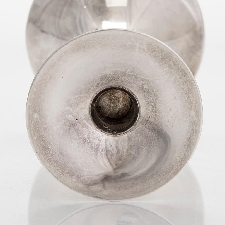 Tapio Wirkkala, a 'Trumpetti' silver candlestick, Kultakeskus, Hämeenlinna.