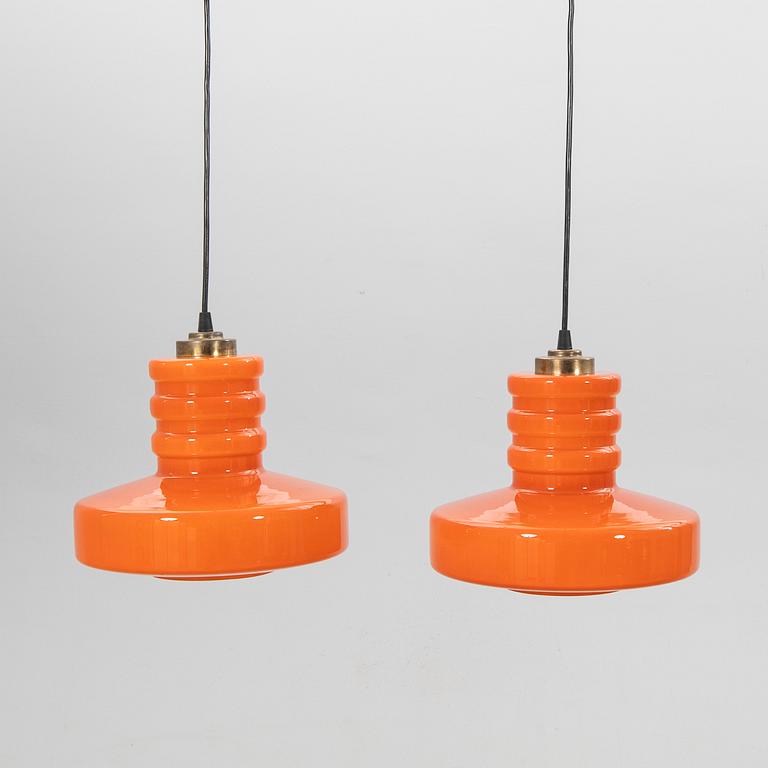 Ceiling lamps, a pair, 1970s.