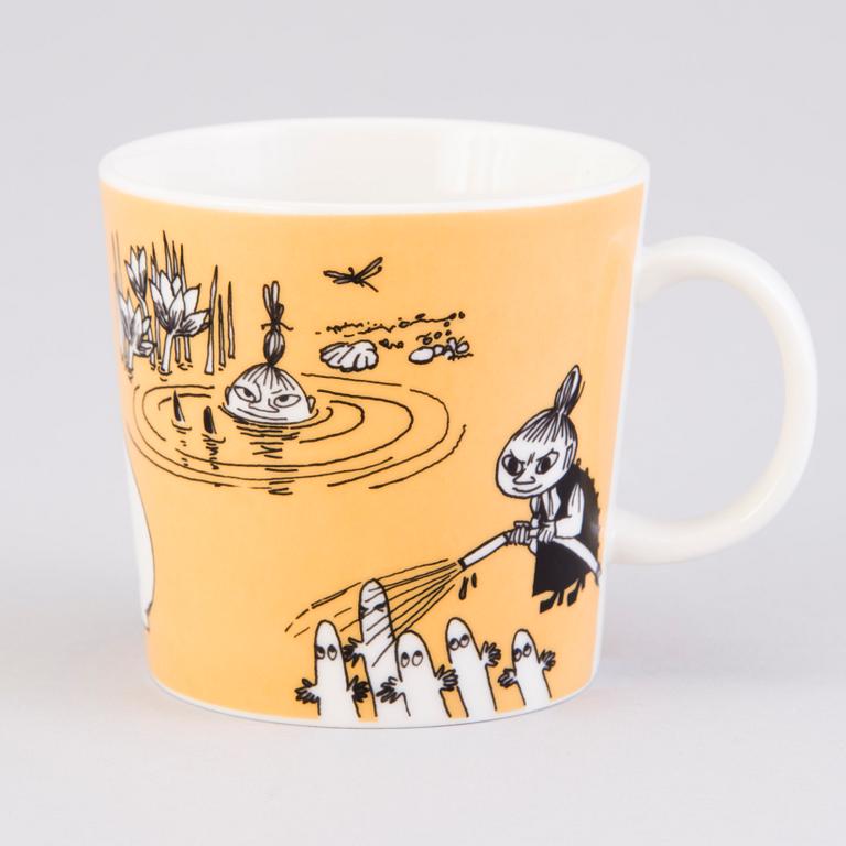 MOOMIN-MUG, porcelain, 'Mug dark yellow',  Moomin Characters, Arabia 1991-1996.