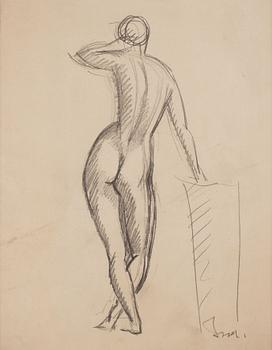 676. Isaac Grünewald, Stående modell.