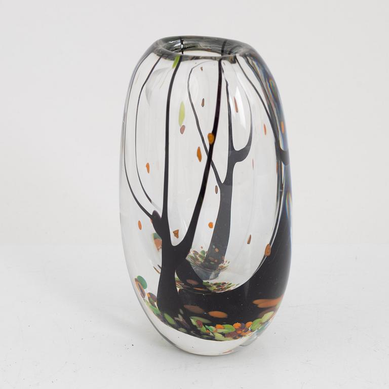 Vicke Lindstrand, an "Autumn" glass vase, Kosta, 1950s-60s.