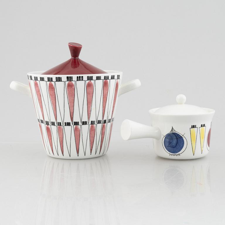 Marianne Westman, four pieces of "Picknick" flintware, Rörstrand, Sweden, 1950's/60's.