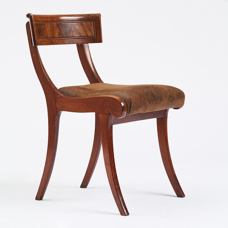 A Klismos chair, Copenhagen first half 19th century.