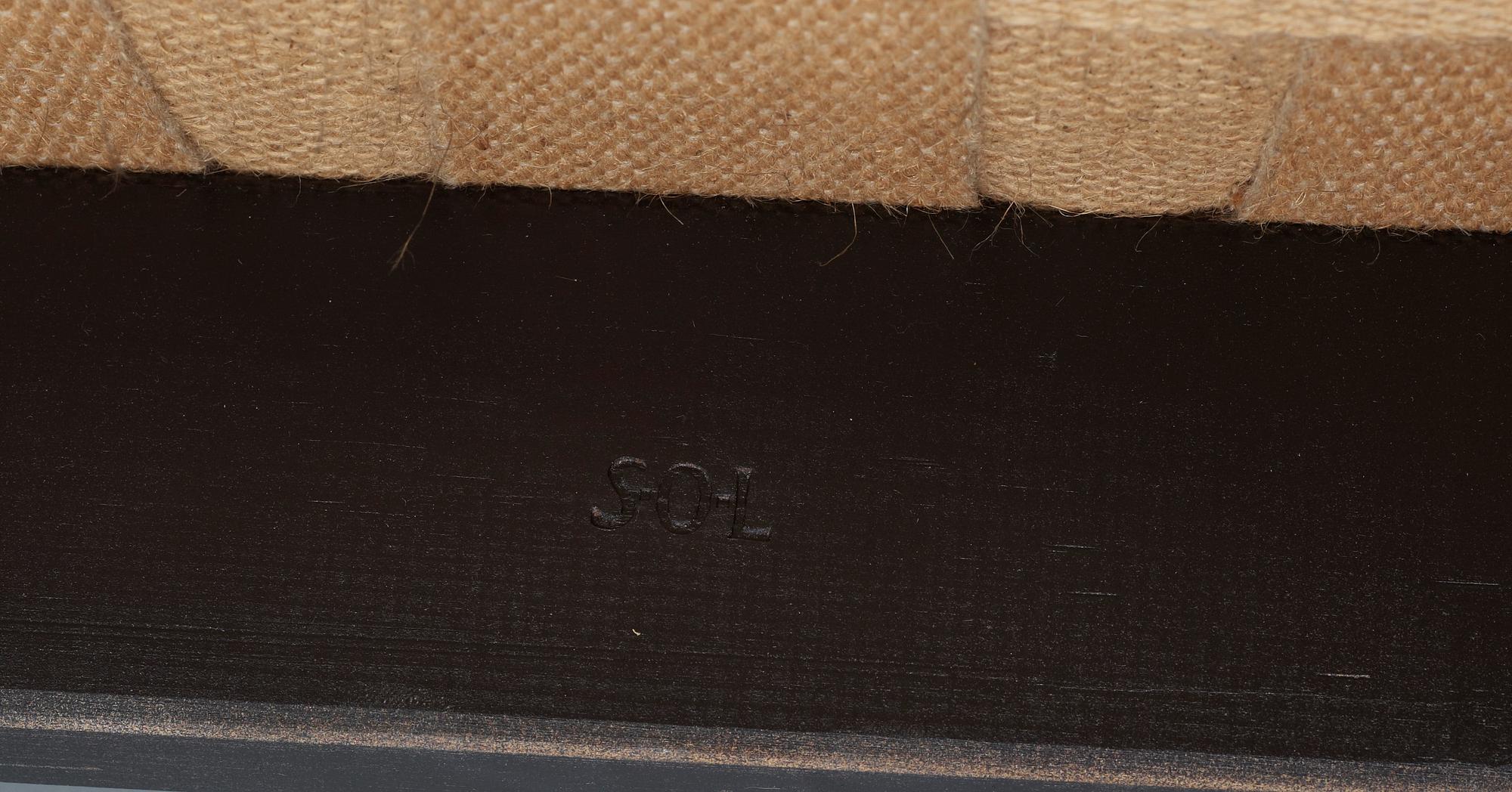 KARMSTOLAR samt STOL, 3 st, senbarockstil, 1900/2000-tal.