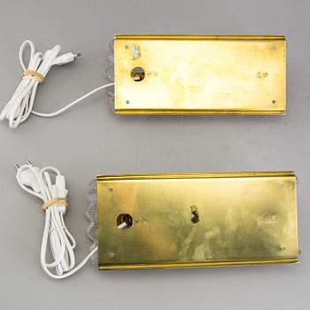 A pair of wall lamps by Carl Fagerlund, 20th century.