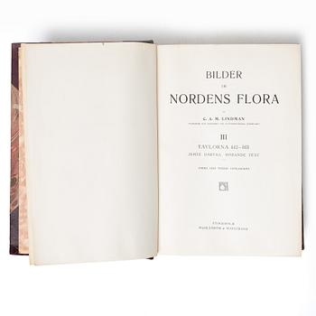 Books, 3 volumes. C.A.M. Lindman, *Bilder ur Nordens Flora*, 1922 and 1926 respectively.