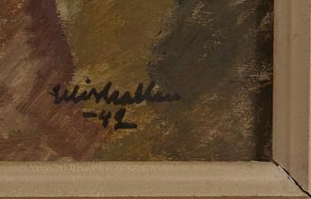 ELLIS WALLIN, olja på pannå, sign o dat 42.