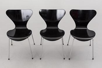 ARNE JACOBSEN, STOLAR, 6 st, "Sjuan", Fritz Hansen.