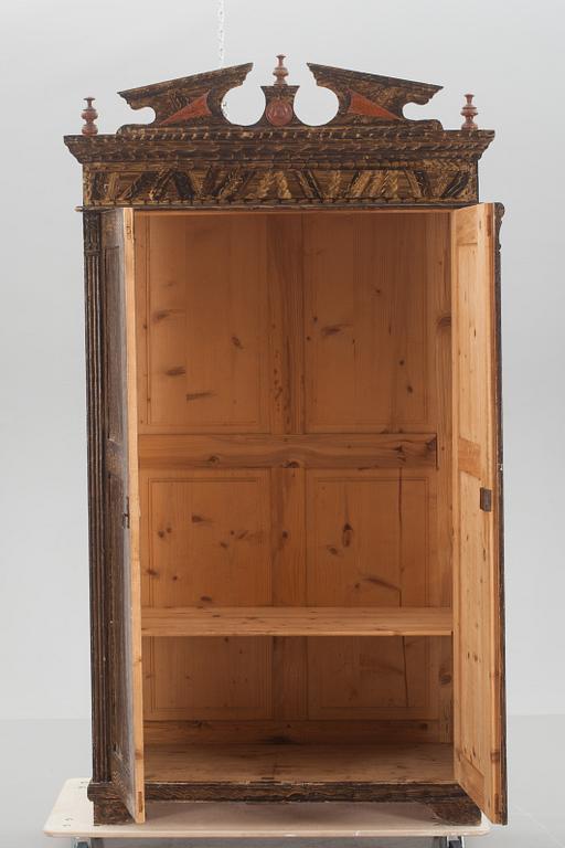 KLÄDSKÅP, allmoge 1800-/1900-tal.