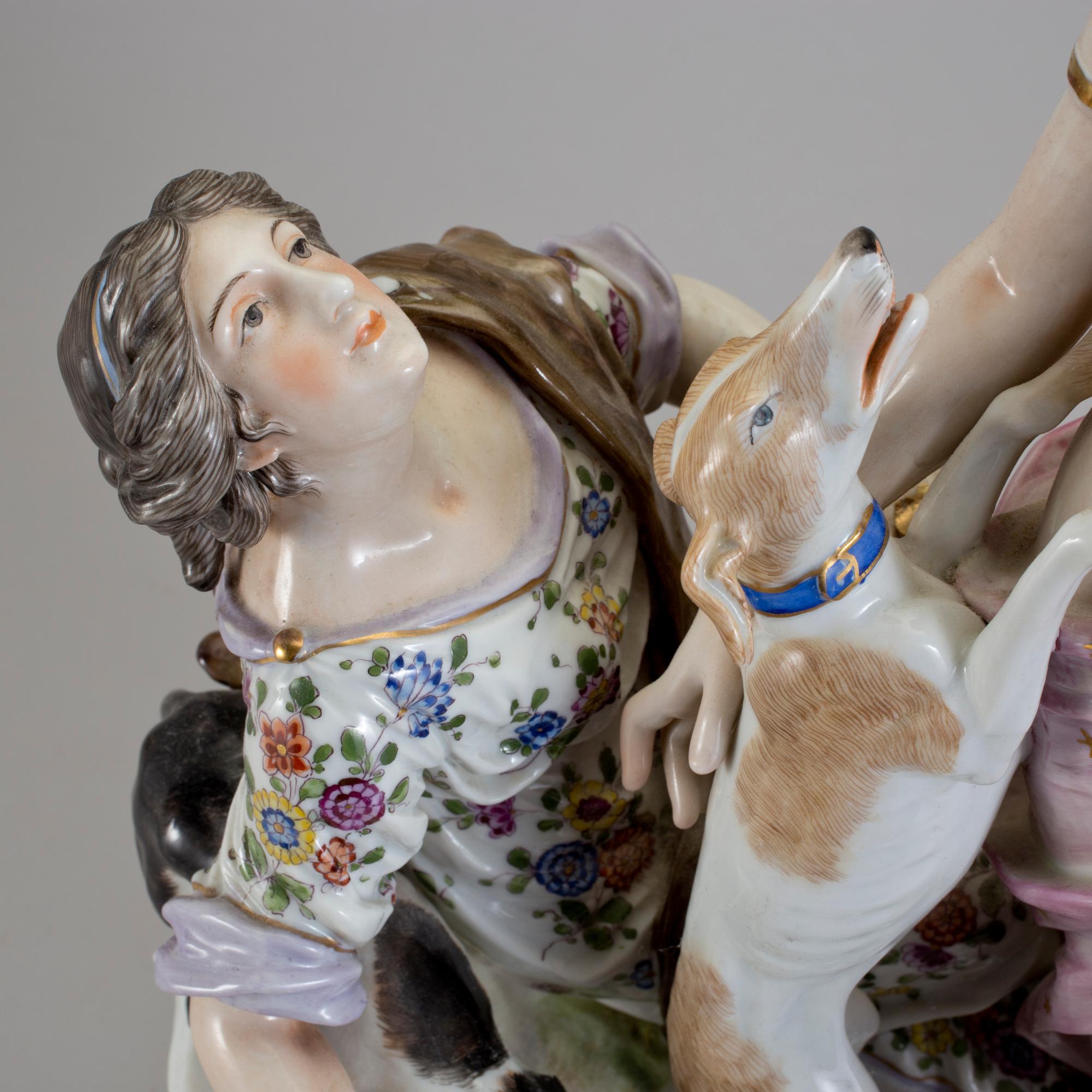 FIGURGRUPP, porslin, 1900-talets första hälft.