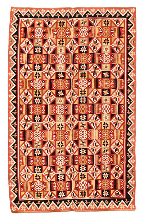 A bed cover, double-interlocked tapestry, ca 197,5-201,5 x 122-125 cm, Scania 1825, Villands district, Sweden.