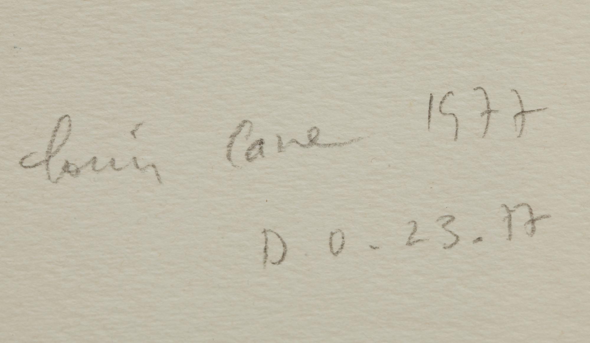 LOUIS CANE, gouache, sign och dat 1977.