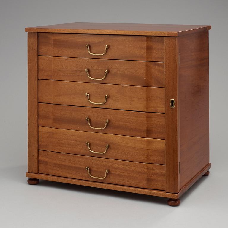 A Josef Frank mahogany miniature chest of drawers, Svenskt Tenn, model 2058.
