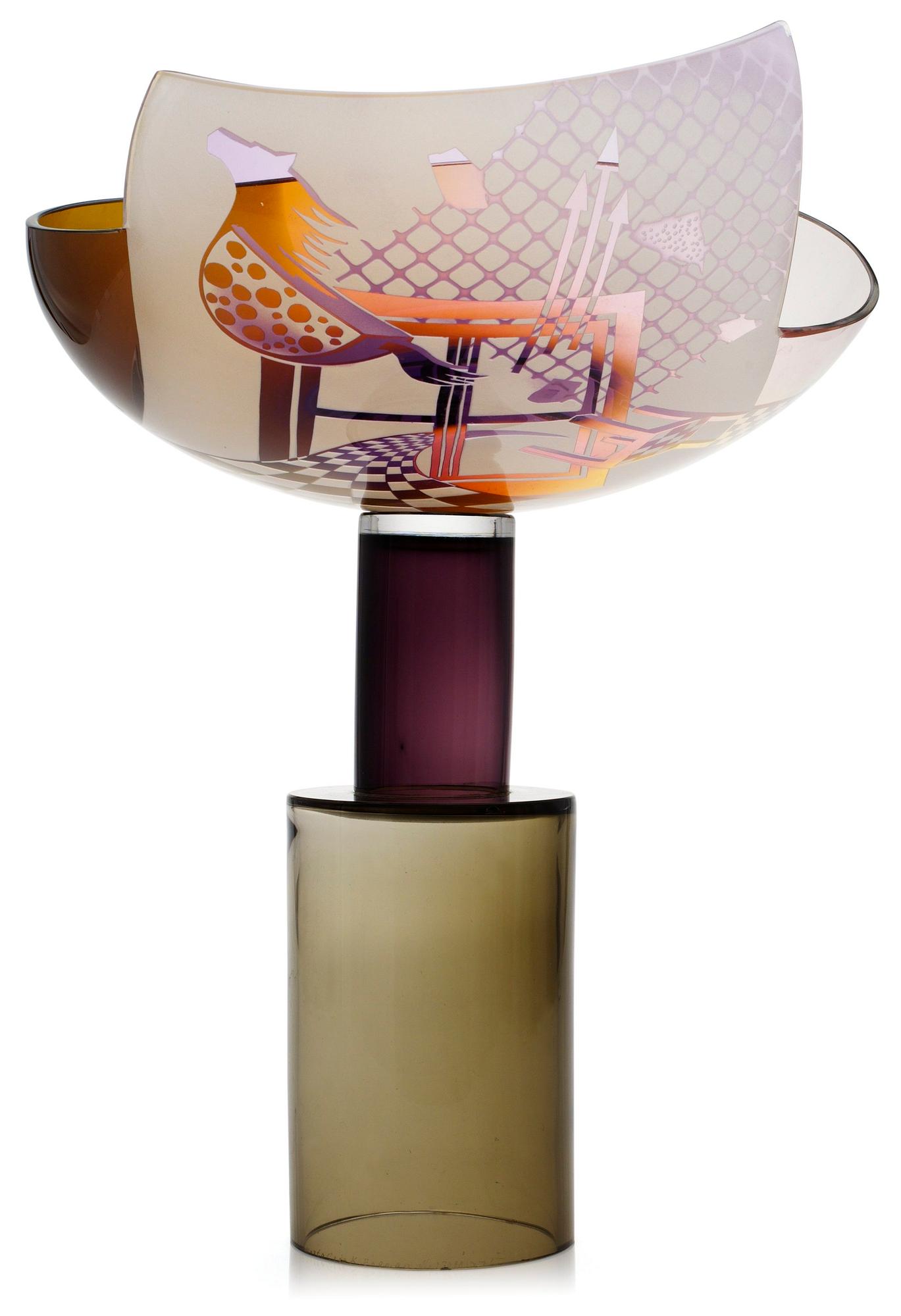 KJELL ENGMAN, glasskulptur, Kosta Boda 1988.