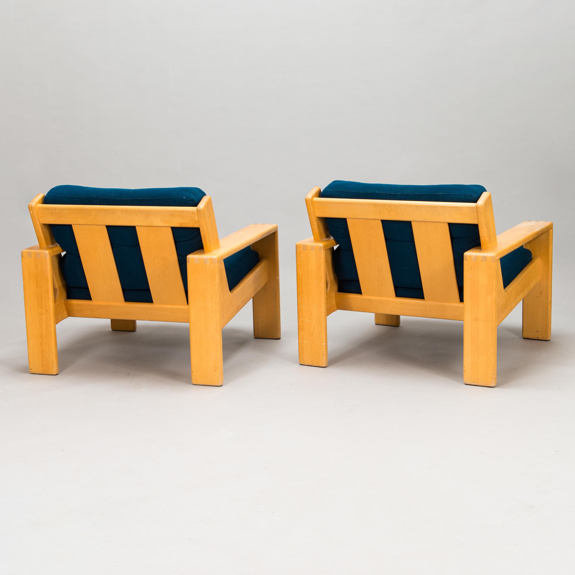 Esko Pajamies, fåtöljer ett par, "Bonanza" Asko, 1980-tal.