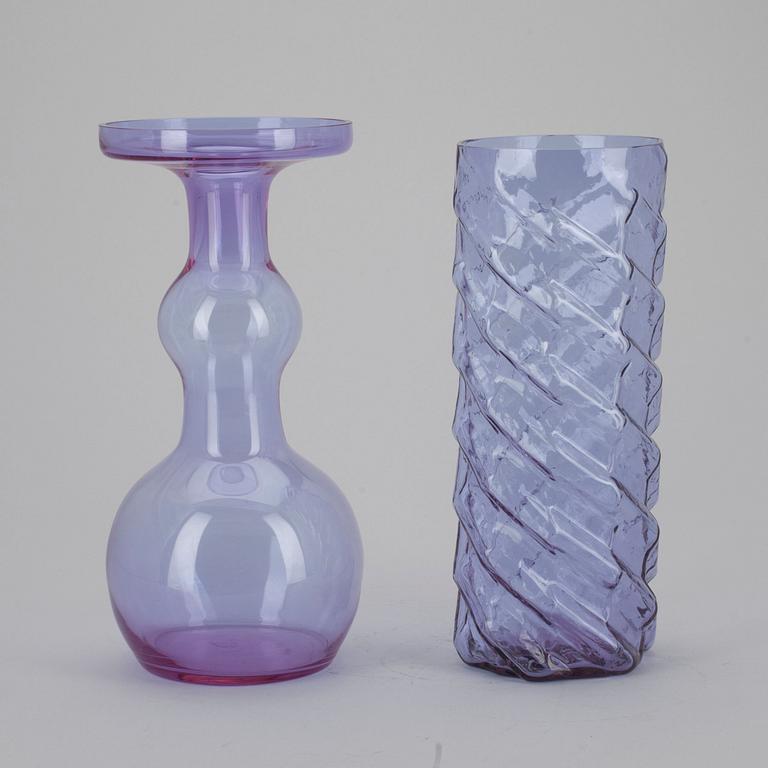 VASER, glas, modell I 483, Oiva Toikka, Notsjö samt OKÄND FORMGIVARE, Notsjö 1960-tal.