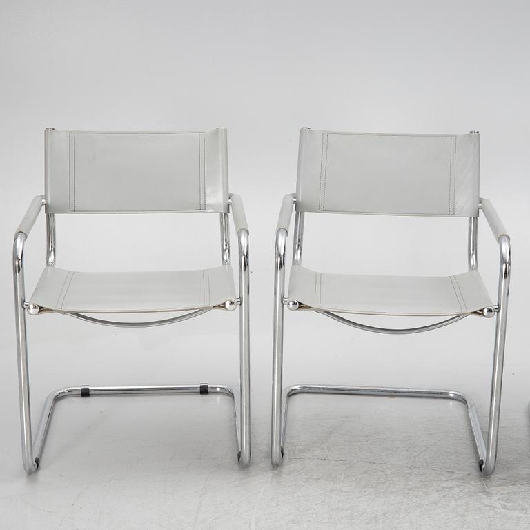 Four chairs, probably Italy, 1980s.
