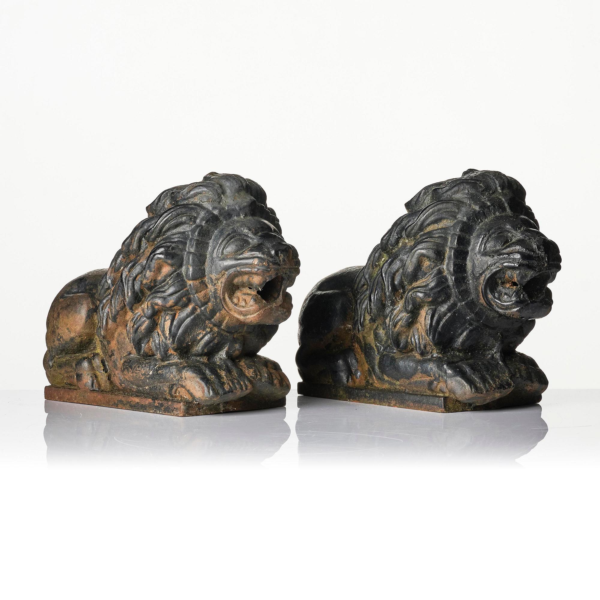 Anna Petrus, a pair of cast iron water spouts, Näfveqvarns bruk, Swedish Grace.
