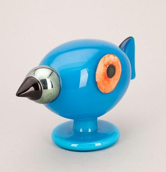 OIVA TOIKKA, GLASFÅGEL. Turkisk höna. Sign. O.T, II.