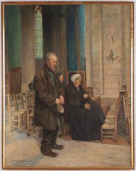 Carl Wilhelmson, "Under mässan. I St. Germain des Près" (At mass. In St. Germain des Près).