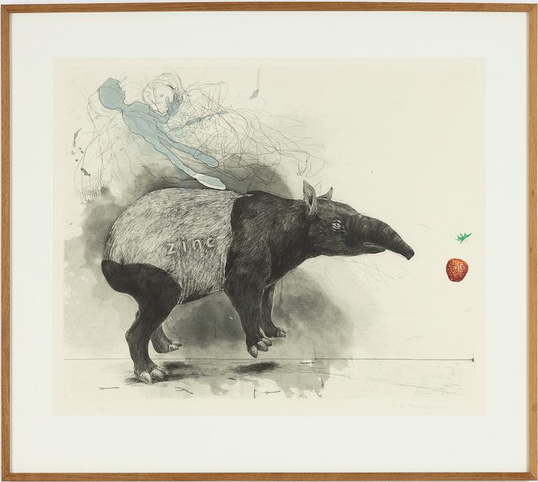 PG Thelander, "Tapir" (Zinc).