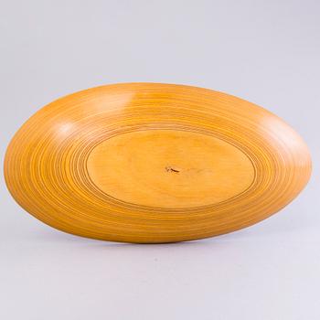 TAPIO WIRKKALA, A plywood dish signed TW.