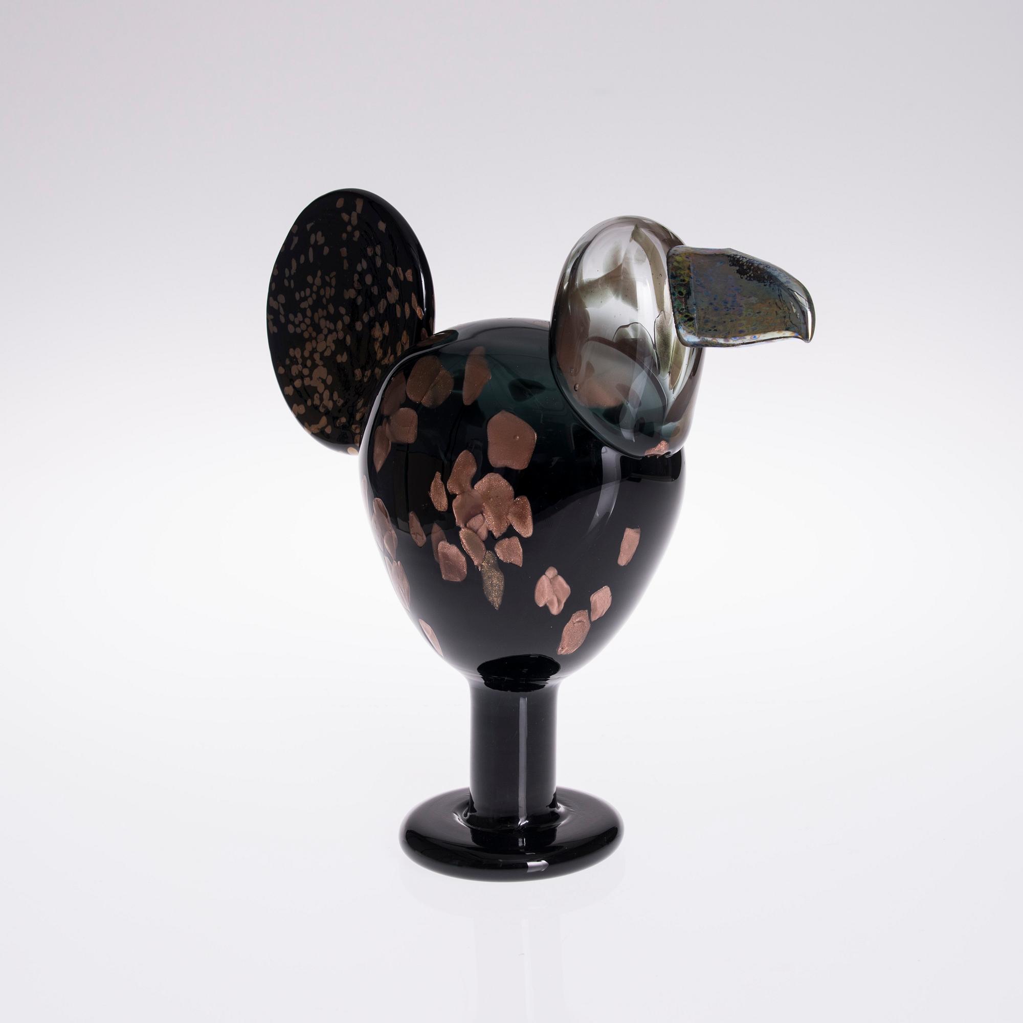 OIVA TOIKKA, FÅGEL, glas, signerad O. Toikka Nuutajärvi, numrerad 306/1000.