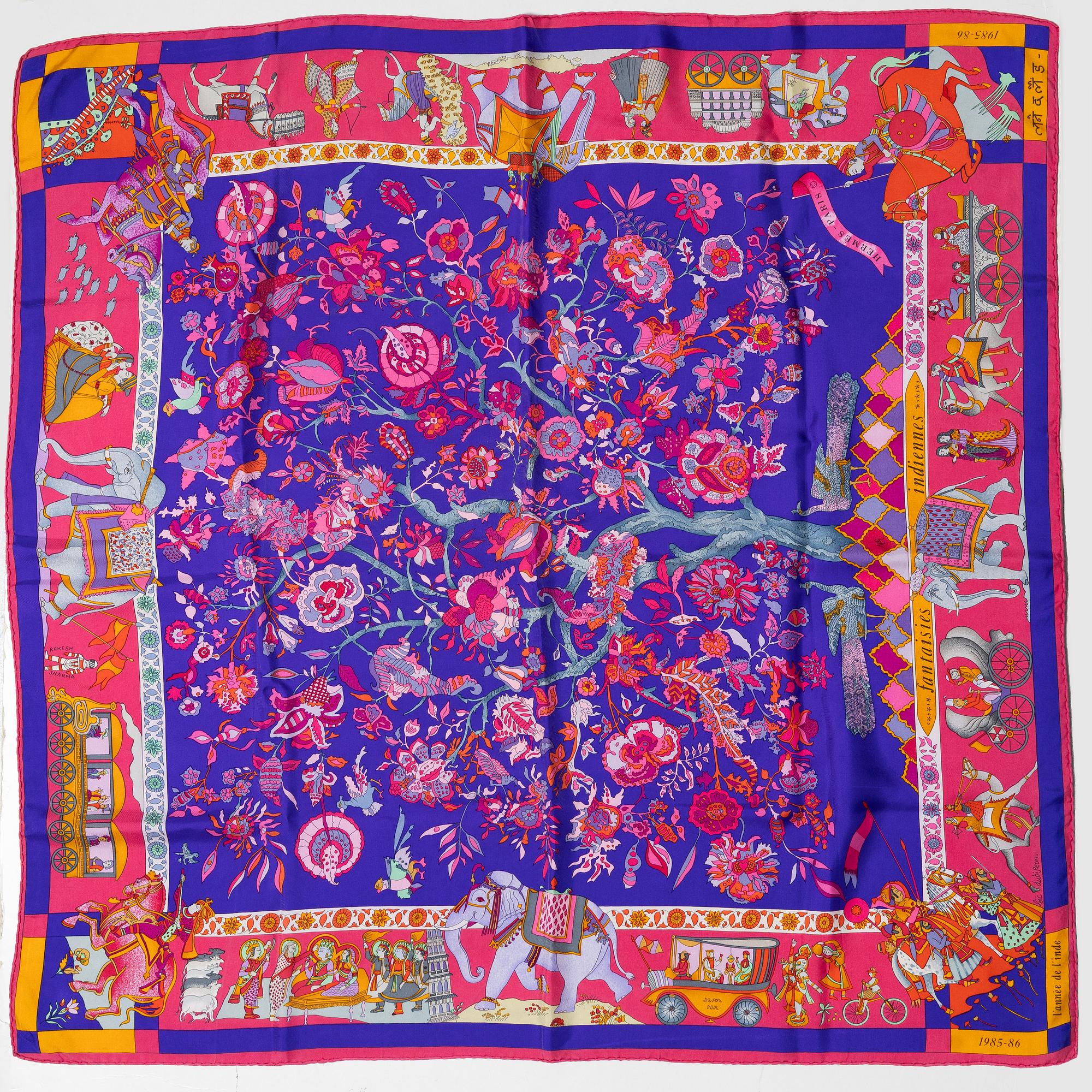 Hermès, a 'Fantasies Indiennes' scarf.