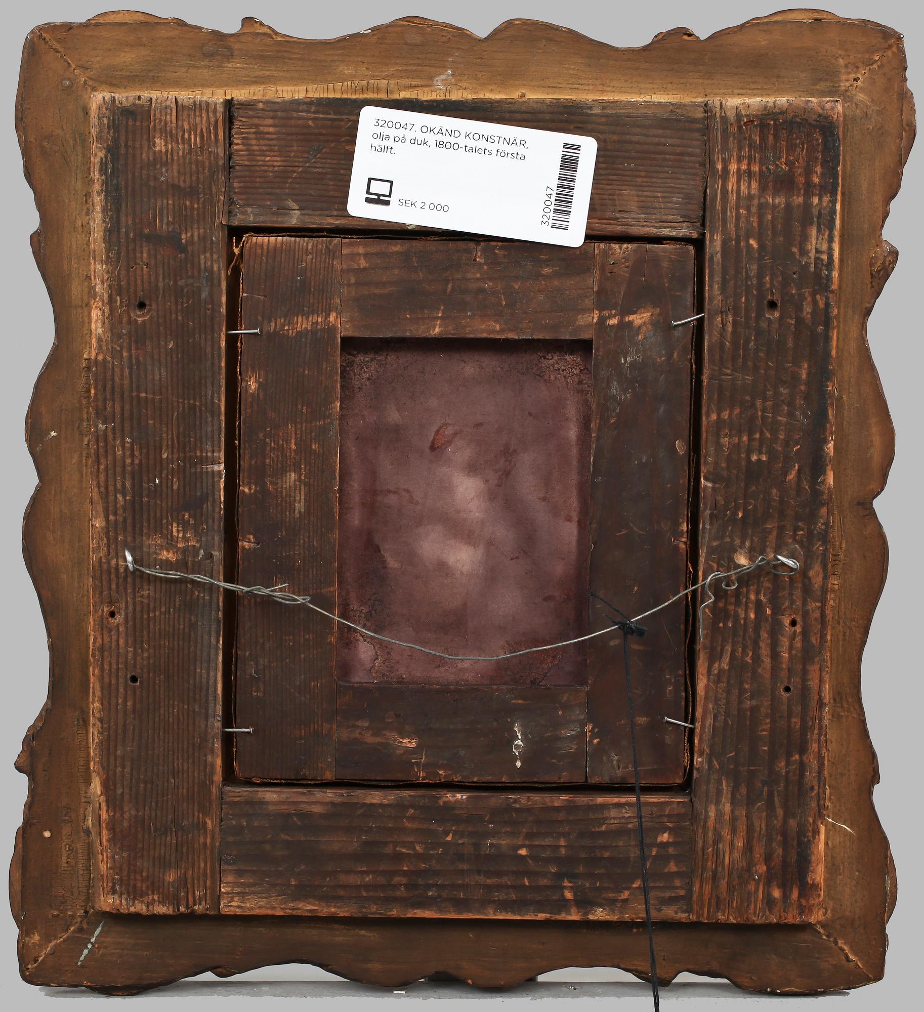 OKÄND KONSTNÄR, olja på duk, 1800-talets första hälft.