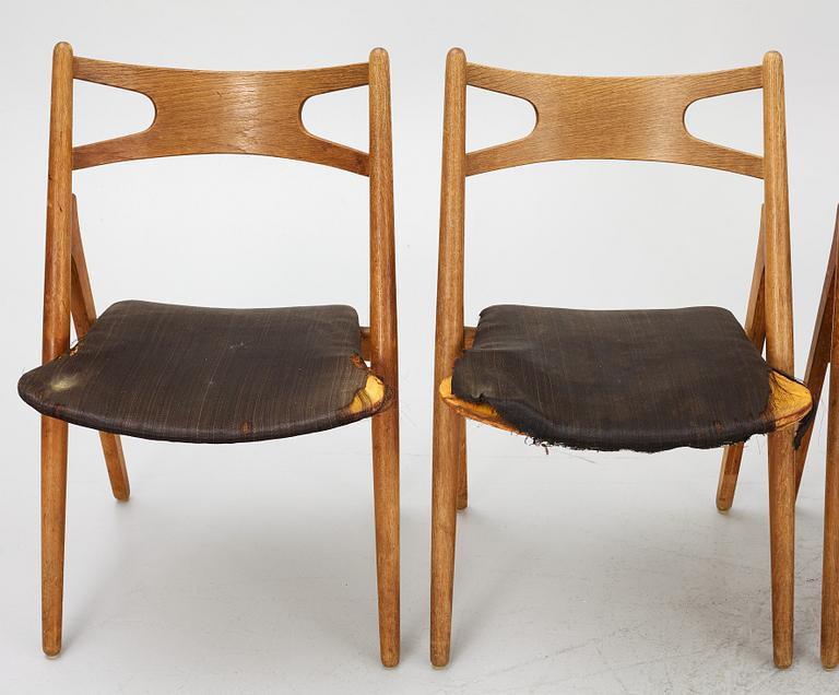 Hans J. Wegner, Six model CH-29 chairs Carl Hansen & Søn, mid-20th century.