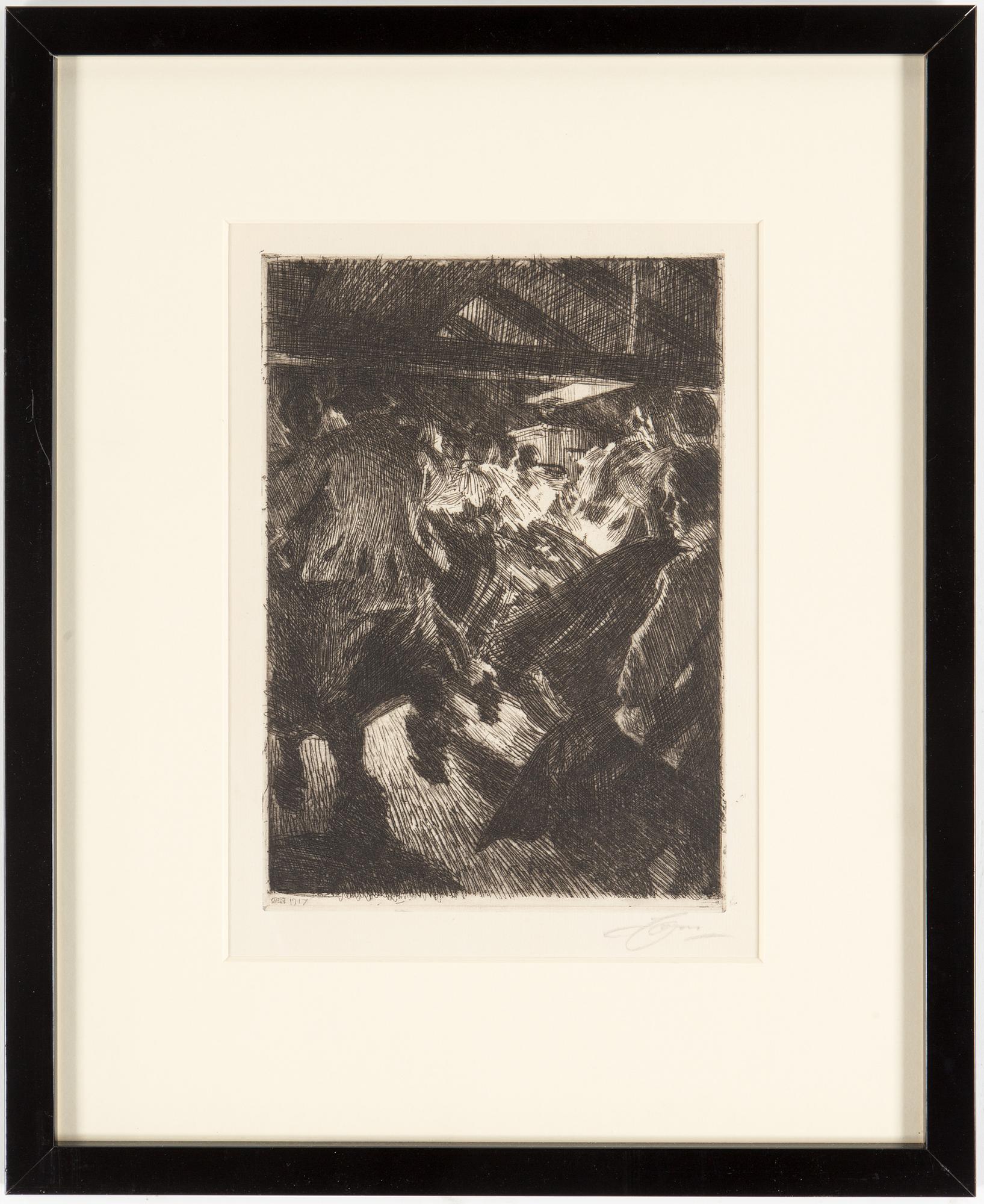 ANDERS ZORN, etching, 1917, signed with pencil.