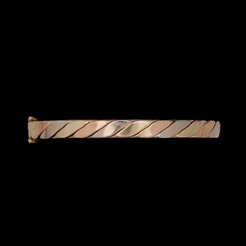 ARMRING, 14k trefärgat guld. Vikt 20,5g.