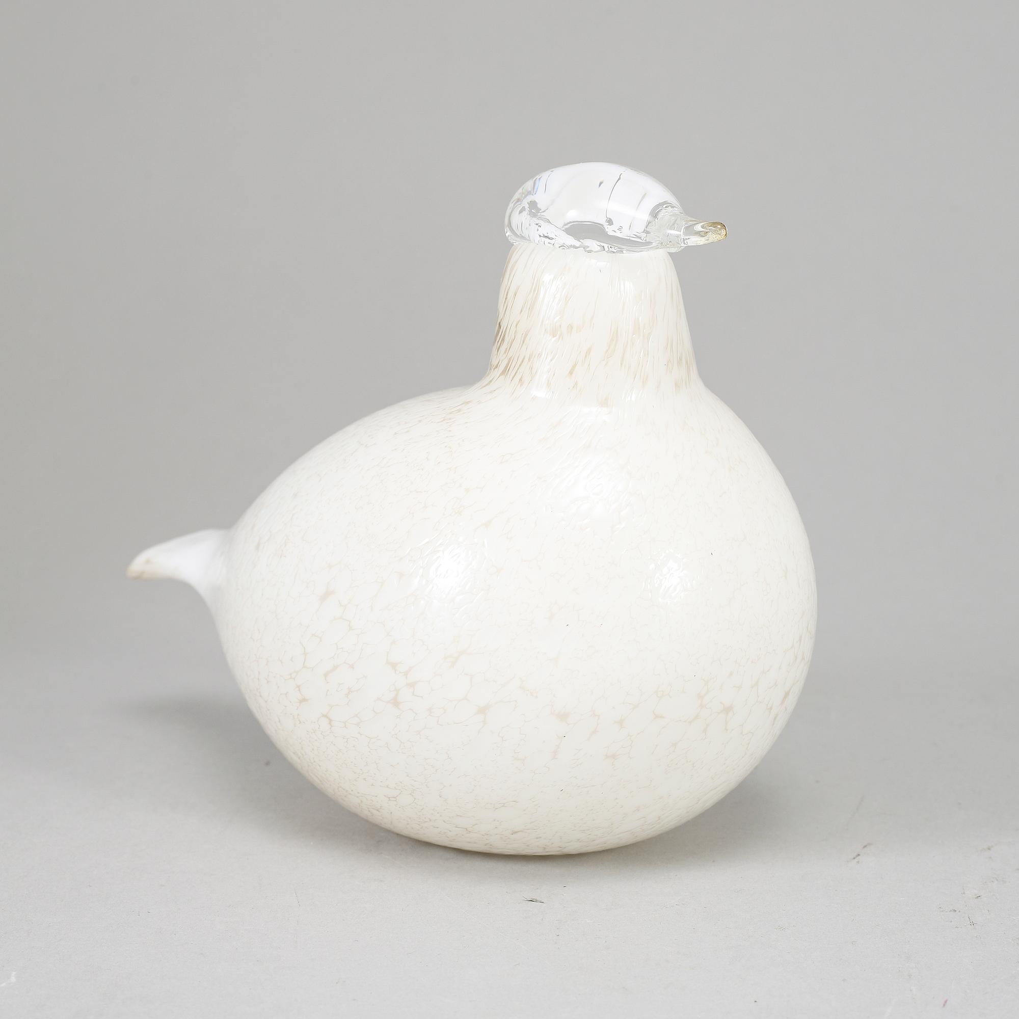 OIVA TOIKKA, glasfågel, "Riekko", Pro Arte, Iittala Nuutajärvi Notsjö, Finland.