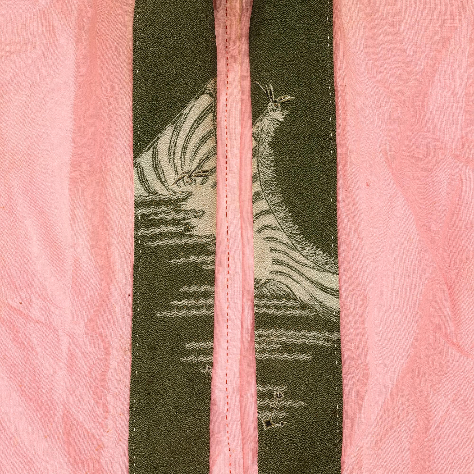Kimono (five pieces), partially cotton, two pairs of shoes, one pair of socks, and a parasol, Japan, 20th century.