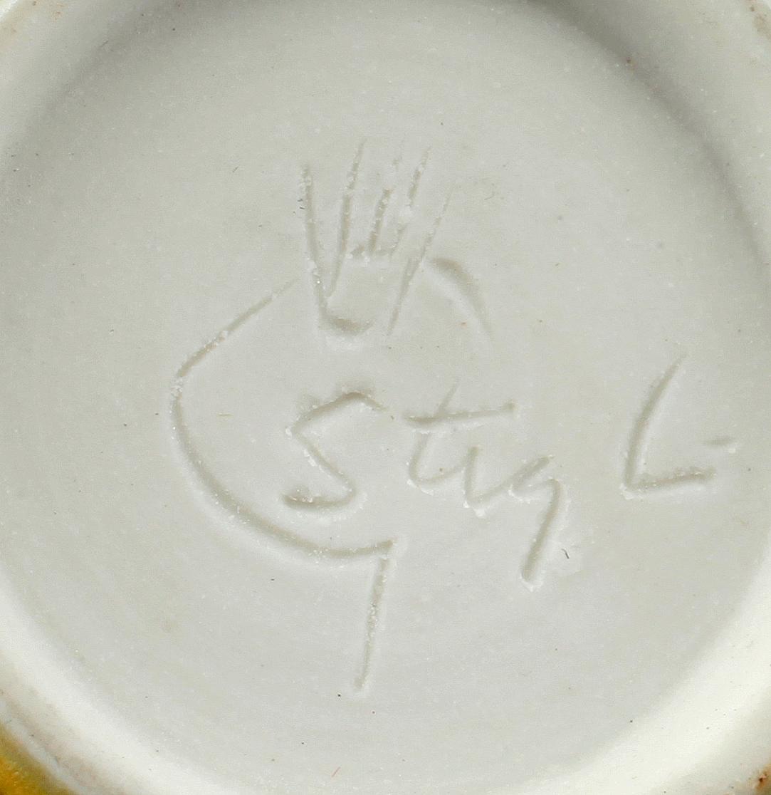 VASER samt SKÅLAR, 11 delar, Stig Lindberg, Gustavsberg. Omkring 1900-talets mitt.